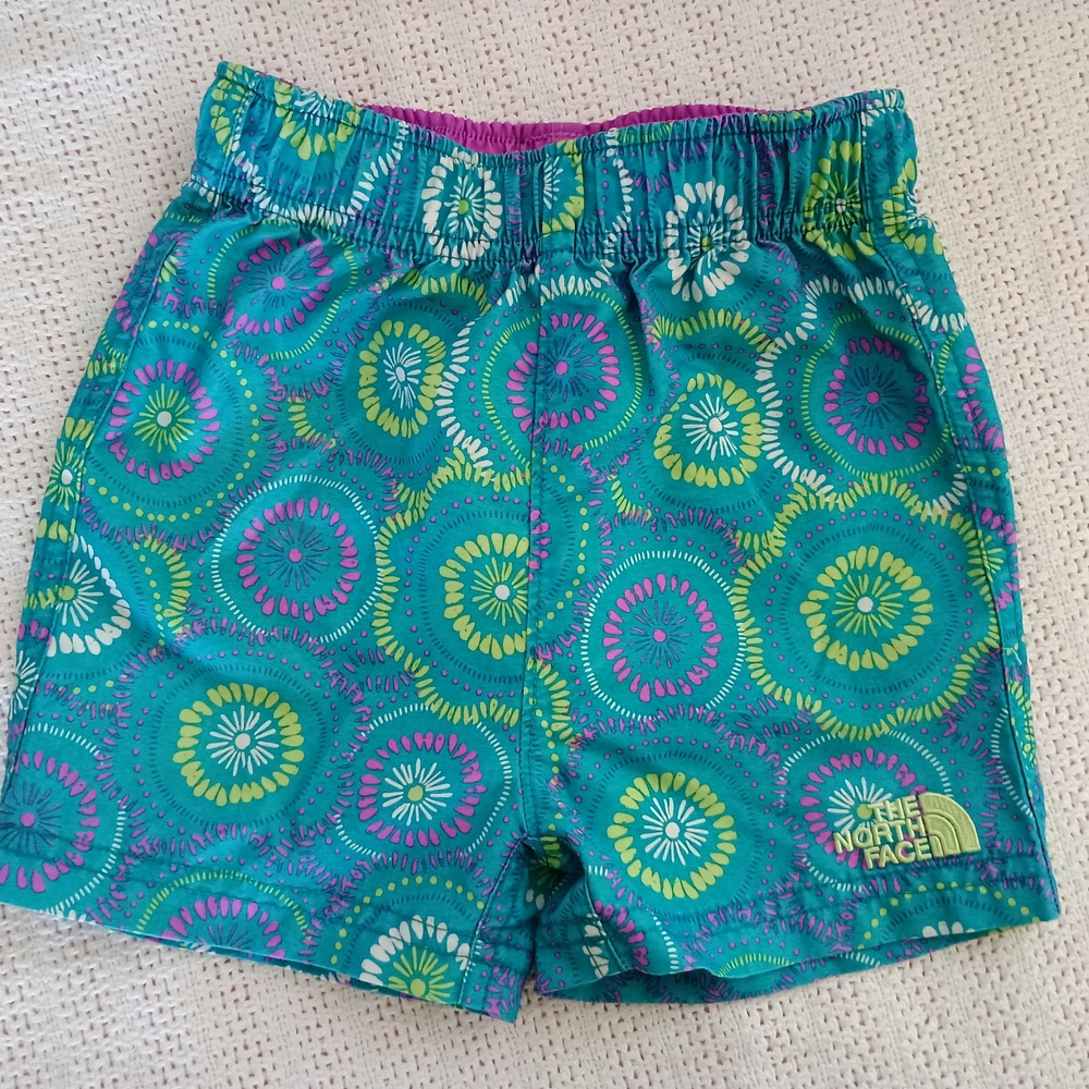 The North Face Kids' Blue and Green Patterned Shorts